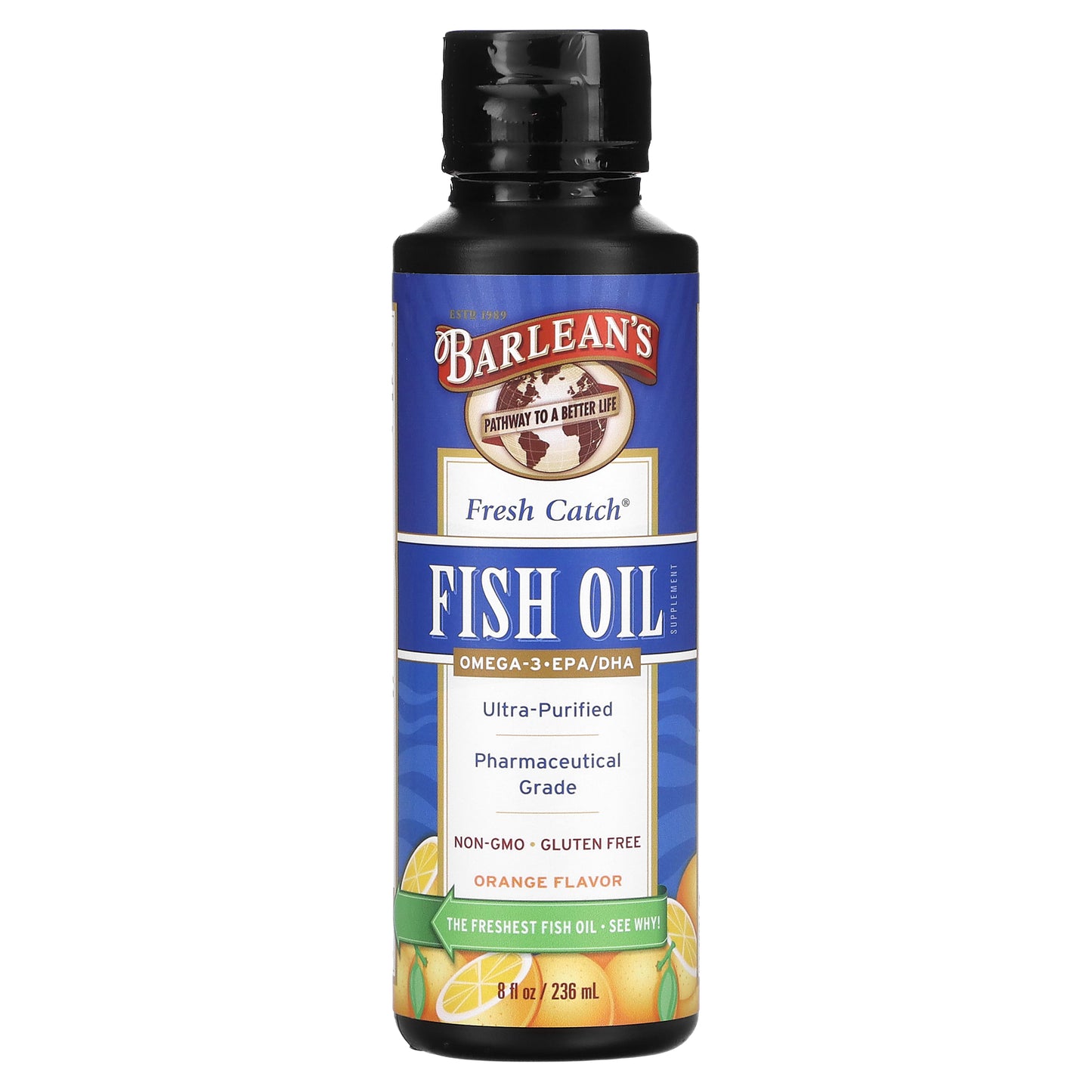 Barlean's, Fresh Catch Fish Oil, Omega-3 EPA/DHA, Orange , 8 fl oz (236 ml)