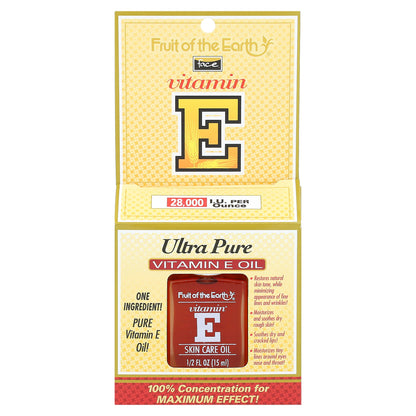 Fruit of the Earth, Face, Ultra Pure Vitamin E Oil, Unscented, 28,000 IU, 1/2 fl oz (15 ml)