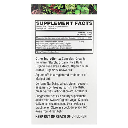 PlantFusion, Seawater Magnesium, 120 Organic Vegan Caps