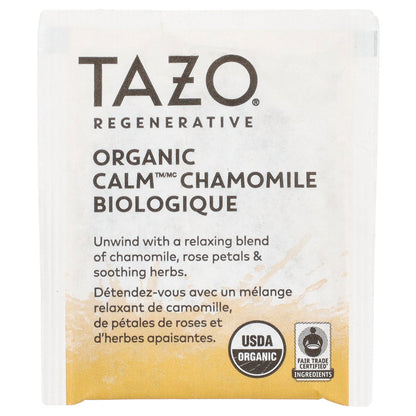 TAZO, Regenerative, Herbal Tea, Organic Calm Chamomile, Caffeine Free, 16 Tea Bags, 0.73 oz (20 g)