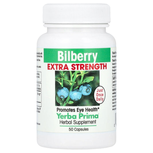 Yerba Prima, Bilberry, 50 Capsules (160 mg per Capsule)