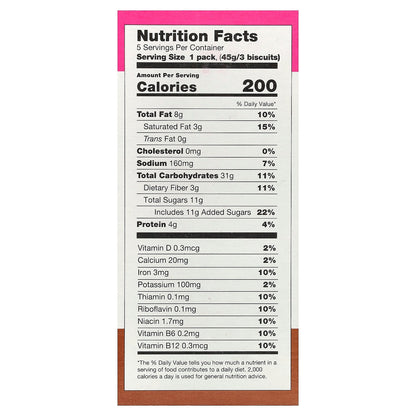 Sweet Loren's, Breakfast Biscuits, Chocolate, 5 Packs, 1.6 oz (45 g) Each