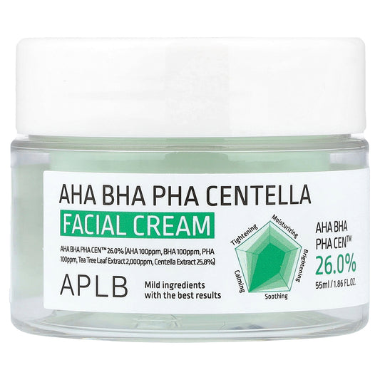 APLB, AHA BHA PHA Centella Facial Cream, 1.86 fl oz (55 ml)