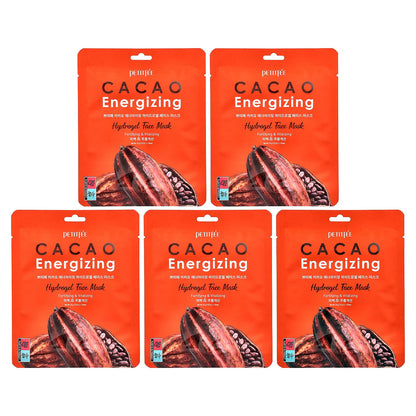 Petitfee, Cacao Energizing, Hydrogel Face Beauty Mask, 5 Pack, 1.12 oz (32 g) Each