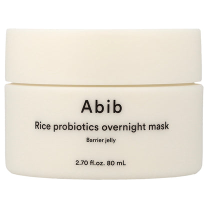 Abib, Rice Probiotics Overnight Beauty Mask, Barrier Jelly, 2.7 fl oz (80 ml)