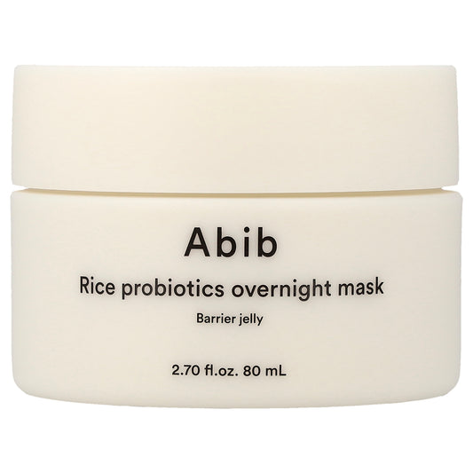 Abib, Rice Probiotics Overnight Beauty Mask, Barrier Jelly, 2.7 fl oz (80 ml)