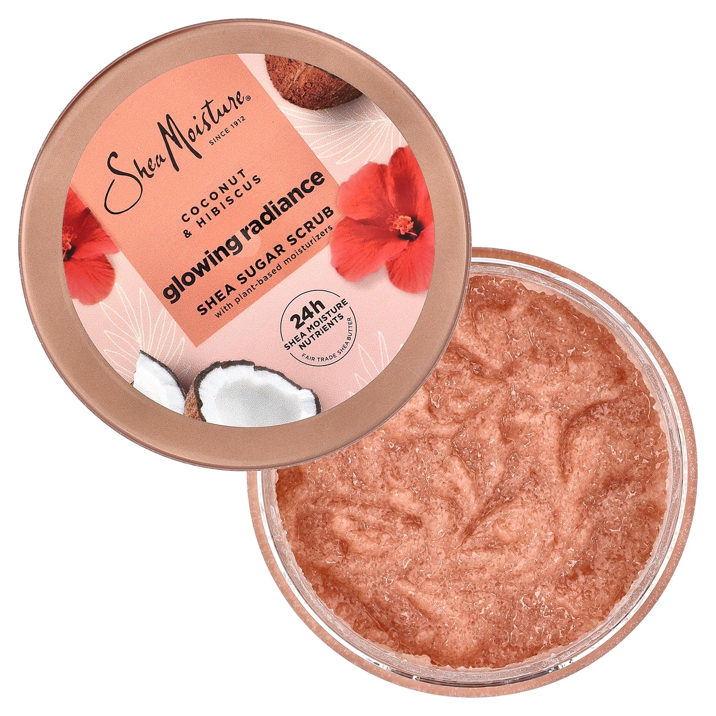 SheaMoisture, Glowing Radiance Shea Sugar Scrub, Coconut & Hibiscus, 12 oz (340 g)