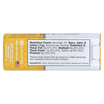Epic Dental, Sugar-Free Xylitol Mints, Fresh Fruit, 27 Mints, 27.5 g