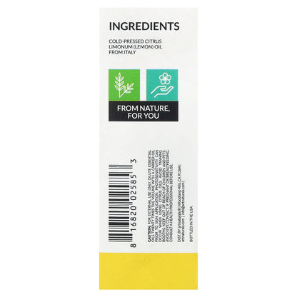 artnaturals, Pure & Natural Essential Oil, Lemon, 0.50 fl oz (15 ml)