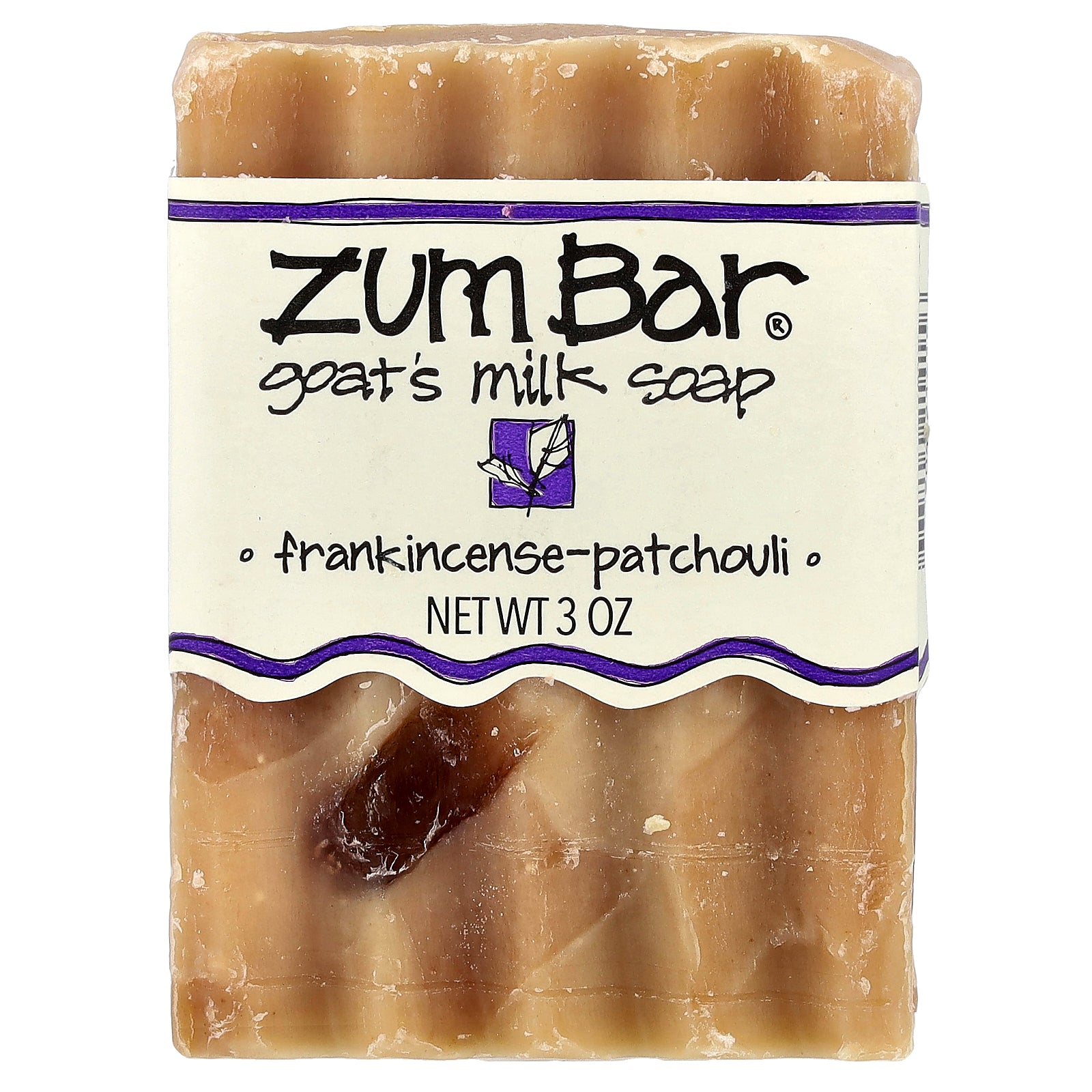 ZUM, Zum Bar®, Goat's Milk Soap, Frankincense-Patchouli, 3 oz