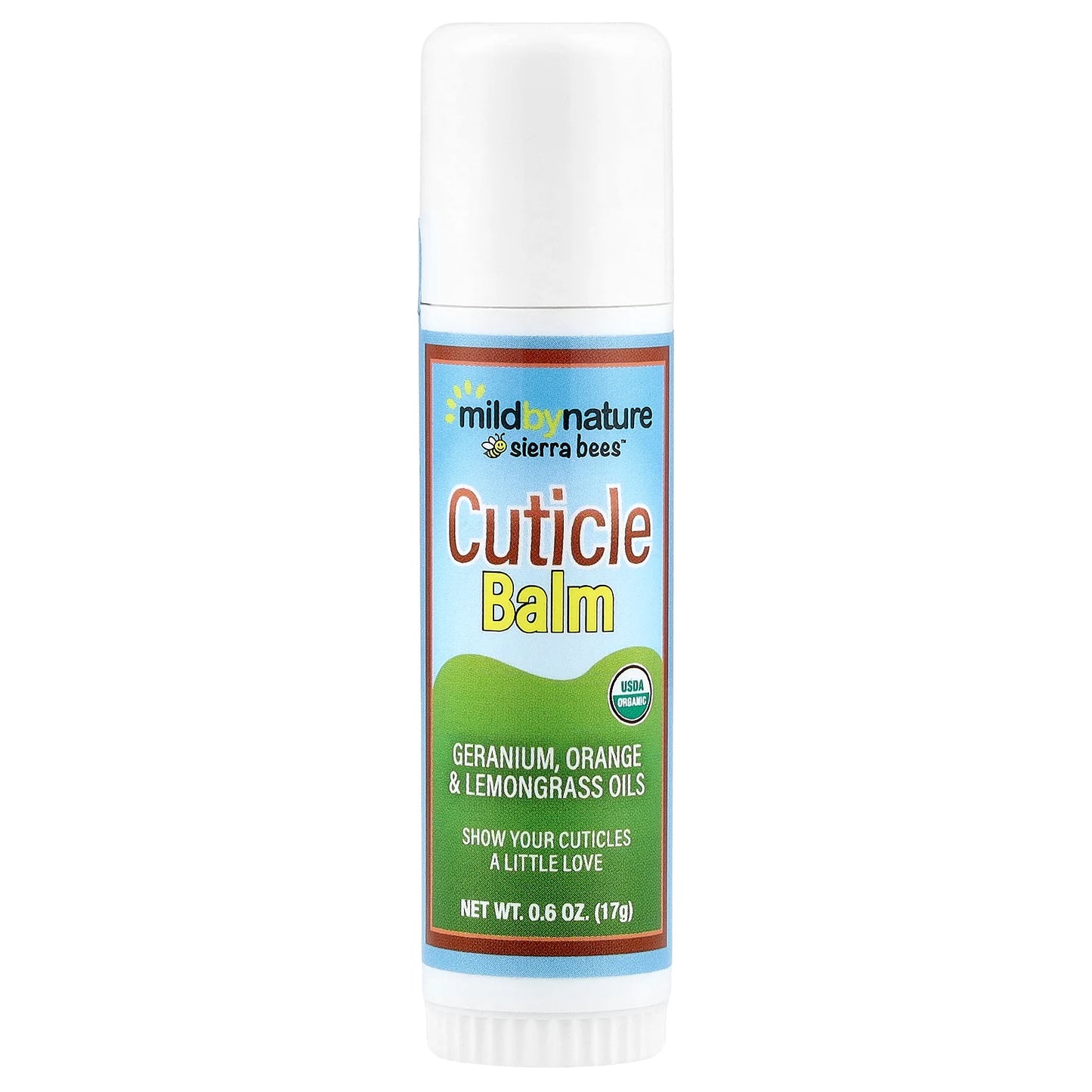 Mild By Nature, Sierra Bees™, Cuticle Care Balm Stick, Geranium, Orange & Lemongrass, 0.6 oz (17 g)