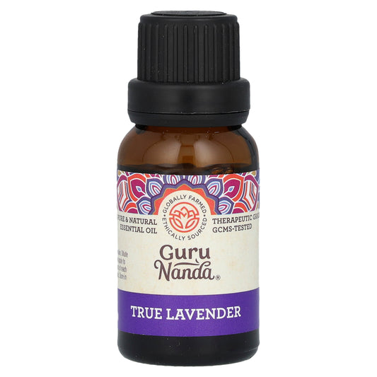 GuruNanda, 100% Pure & Natural Essential Oil, True Lavender, 0.5 fl oz (15 ml)