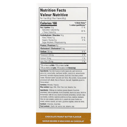 No Sugar Company, Keto Bar™, Chocolate Peanut Butter, 12 Bars, 40 g Each