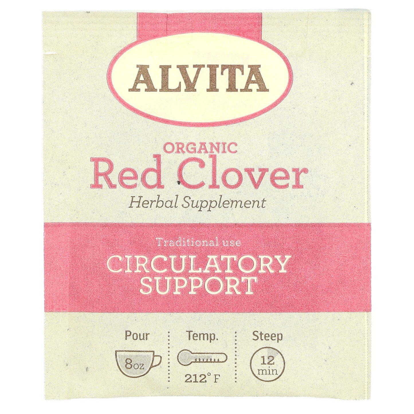 Alvita Teas, Organic Botanical Tea, Red Clover, Caffeine Free, 16 Individually Wrapped Tea Bags, 1.13 oz (32 g)