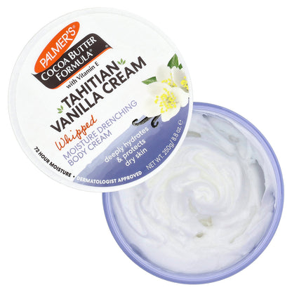 Palmer's, Cocoa Butter Formula® with Vitamin E, Whipped Moisture Drenching Body Cream, Tahitian Vanilla, 8.8 oz (250 g)