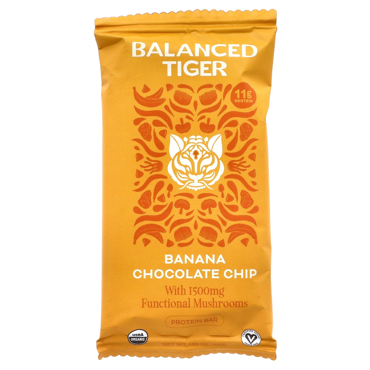 Balanced Tiger, Protein Bar, Banana Chocolate Chip, 12 Bars, 1.55 oz (44 g) Each