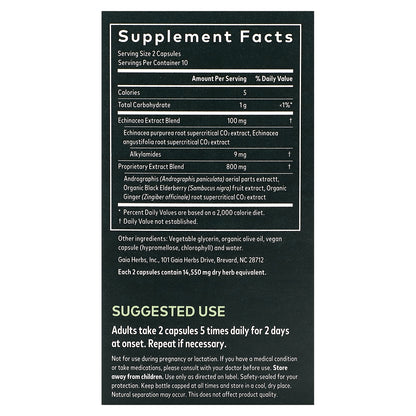 Gaia Herbs, Quick Defense, 20 Vegan Liquid Phyto-Caps