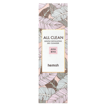 Heimish, All Clean, Gentle Exfoliating Gel Cleanser, AHA BHA, 4.39 fl oz (130 ml)