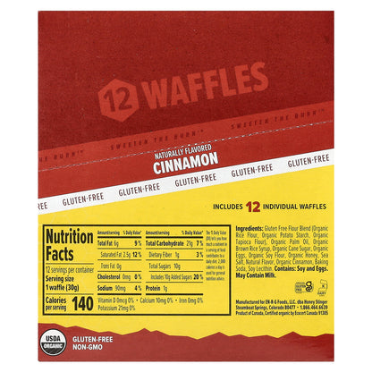 Honey Stinger, Energy Waffle, Cinnamon, 12 Waffles, 1.06 oz (30 g) Each