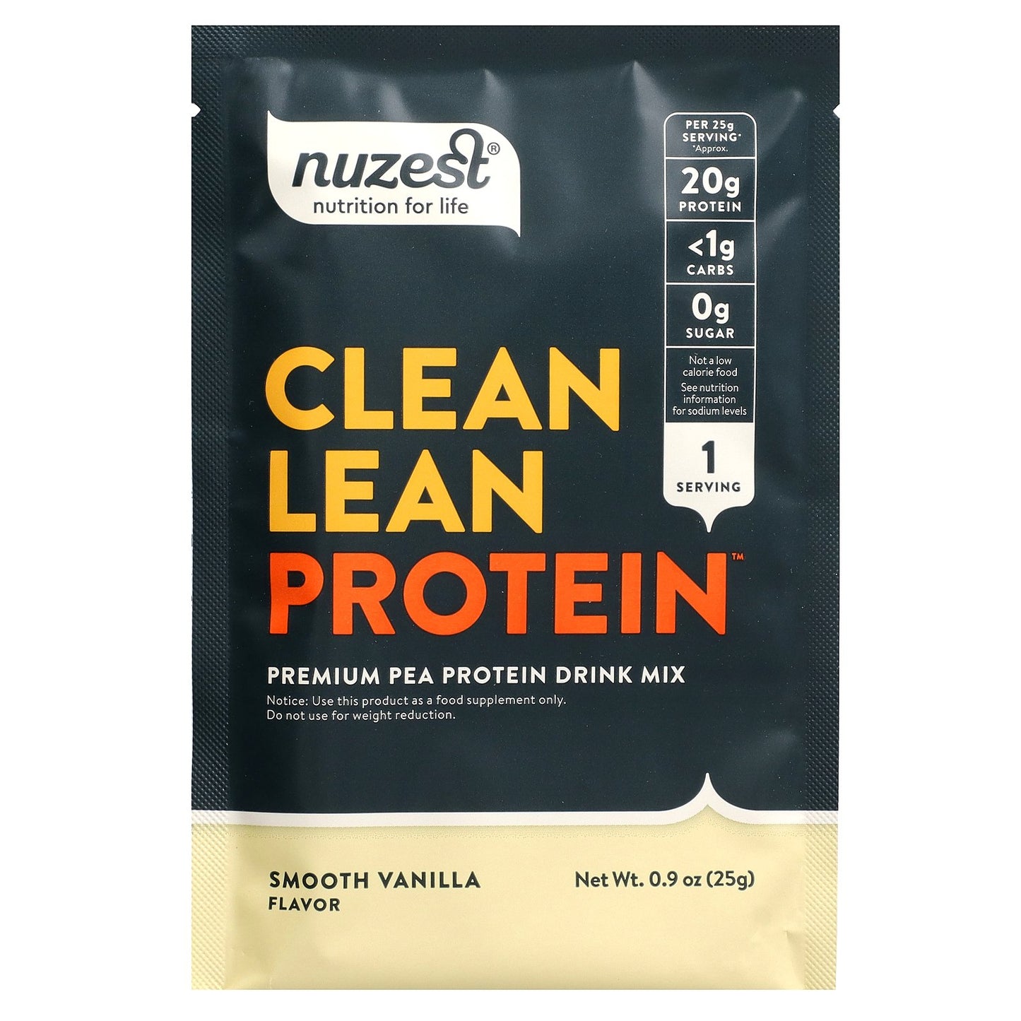 Nuzest, Clean Lean Protein, Smooth Vanilla, 10 Packets, 0.9 oz (25 g) Each