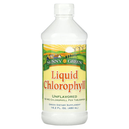 Sunny Green, Liquid Chlorophyll, Unflavored, 100 mg, 16.2 fl oz (480 ml)