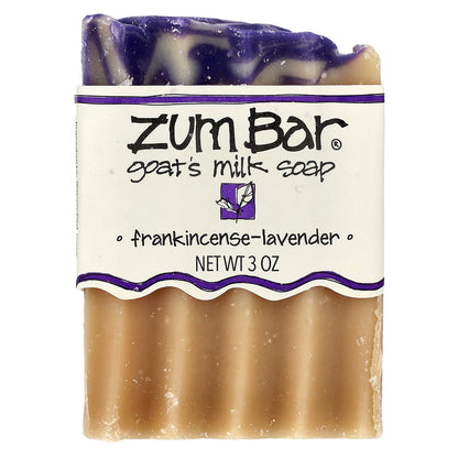 ZUM, Zum Bar®, Goat's Milk Bar Soap, Frankincense-Lavender, 3 oz
