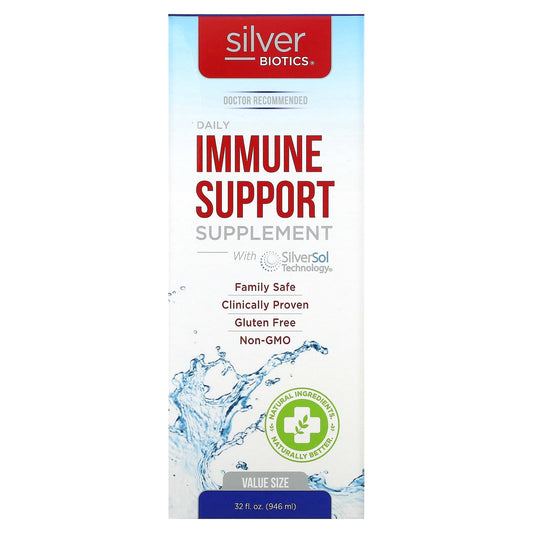 American Biotech Labs, Silver Biotics, Daily Immune Support Supplement with SilverSol Technology, 10 PPM, 32 fl oz (946 ml)