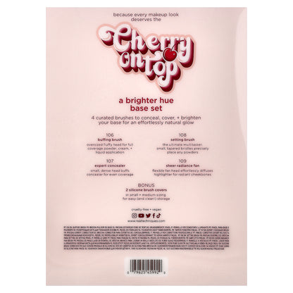 Real Techniques, Cherry On Top, A Brighter Hue Base Set, 6 Piece Set