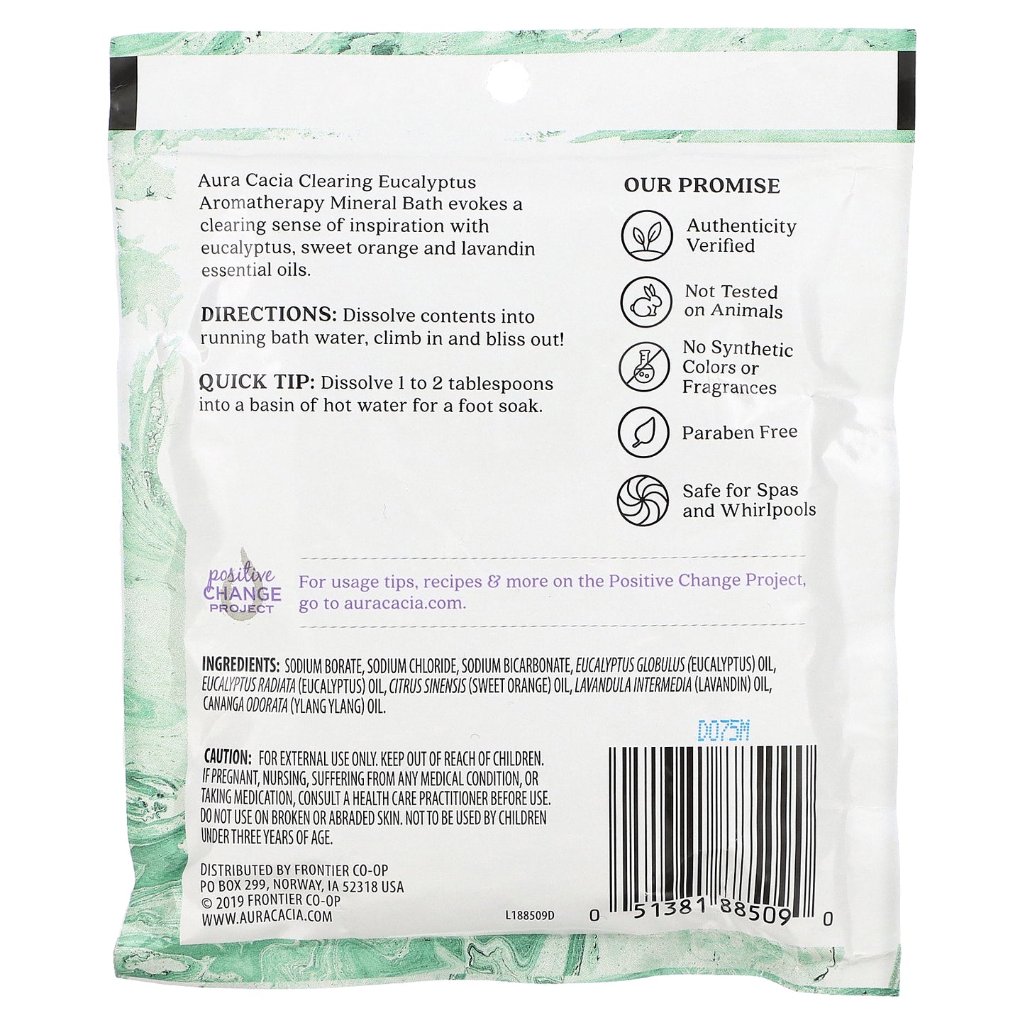 Aura Cacia, Aromatherapy Mineral Bath, Clearing Eucalyptus, 2.5 oz (70.9 g)
