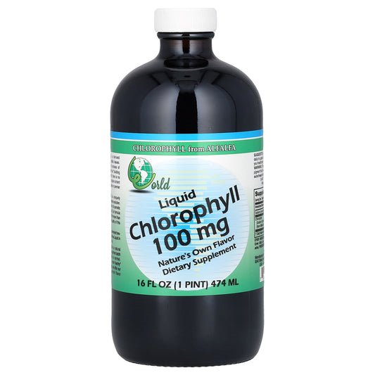 World Organic, Liquid Chlorophyll, 100 mg, 16 fl oz (474 ml)