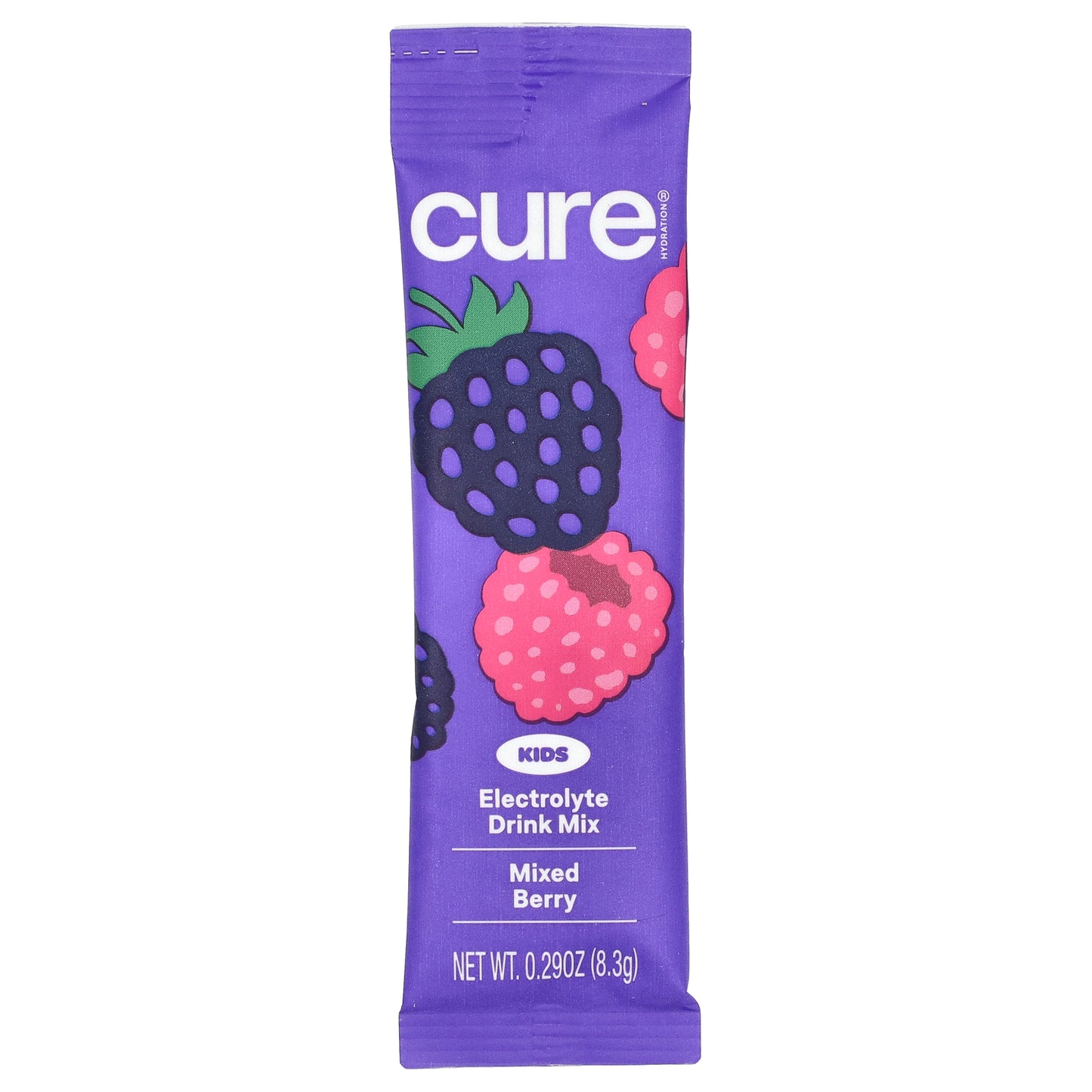 Cure Hydration, Kids, Electrolyte Drink Mix, Mixed Berry, 6 Packets, 0.29 oz (8.3 g) Each