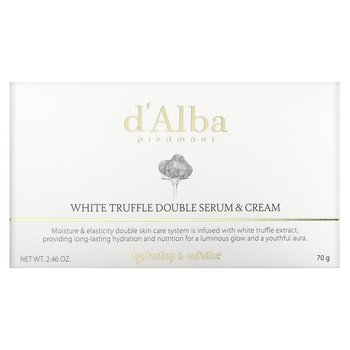 d'Alba, White Truffle Double Serum & Cream, 2.46 oz (70 g)