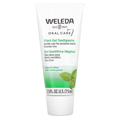 Weleda, Oral Care, Plant Gel Toothpaste, Fluoride Free, Spearmint, 2.5 fl oz (75 ml)