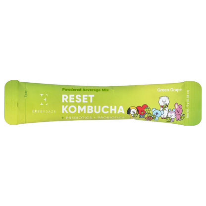 Everydaze, Reset Kombucha, Powdered Beverage Mix, Green Grape, 10 Packets, 0.18 oz (5 g) Each