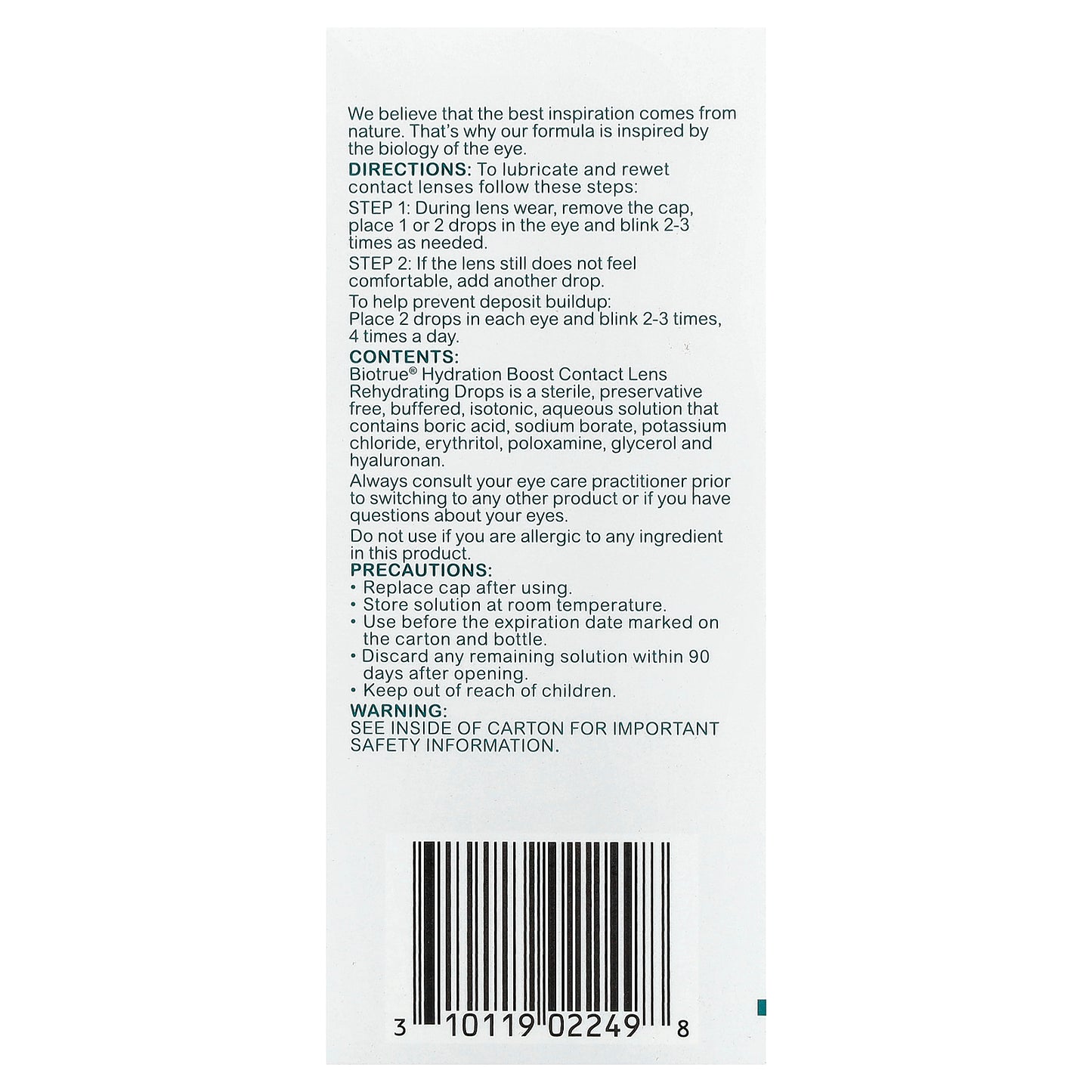 Biotrue, Contact Lens Rehydrating Drops, 0.33 fl oz (10 ml)