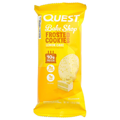 Quest Nutrition, Bake Shop Frosted Cookies, Lemon Cake, 8 Packages, 1.76 oz (50 g) Each