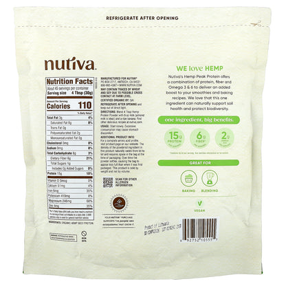 Nutiva, Organic Hemp Protein Powder, 3 lb (1.36 kg)