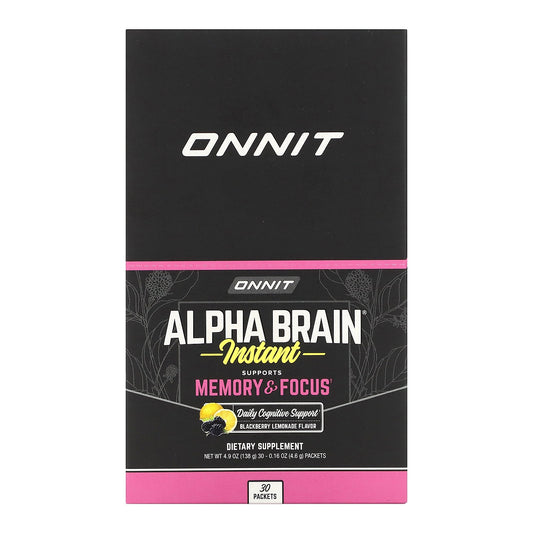 Onnit, AlphaBRAIN Instant, Memory & Focus, Blackberry Lemonade , 30 Packets, 0.16 oz (4.6 g) Each