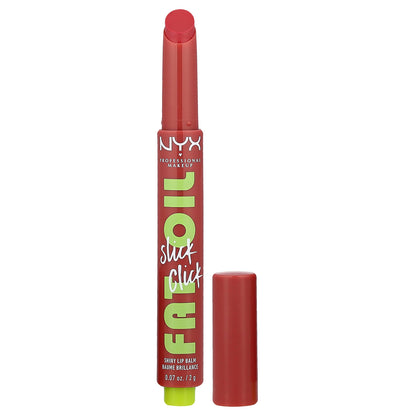 NYX Professional Makeup, Fat Oil Slick Click, Shiny Lip Balm, 04 Going Viral, 0.07 oz (2 g)