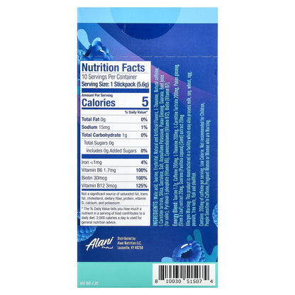 Alani Nu, Energy Sticks, Breezeberry™, 10 Stickpacks, 0.2 oz (5.6 g) Each