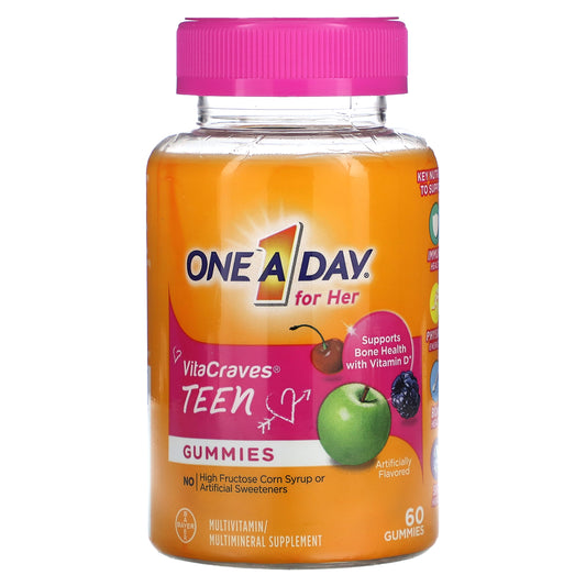 One-A-Day, For Her, VitaCraves, Teen , 60 Gummies