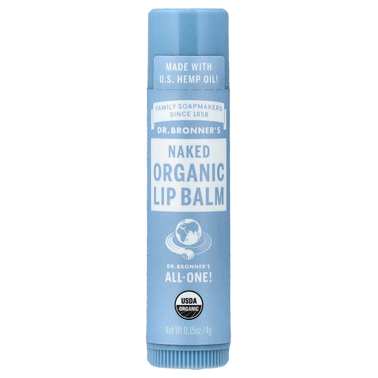 Dr. Bronner's, Organic Lip Balm, Naked, 0.15 oz (4 g)