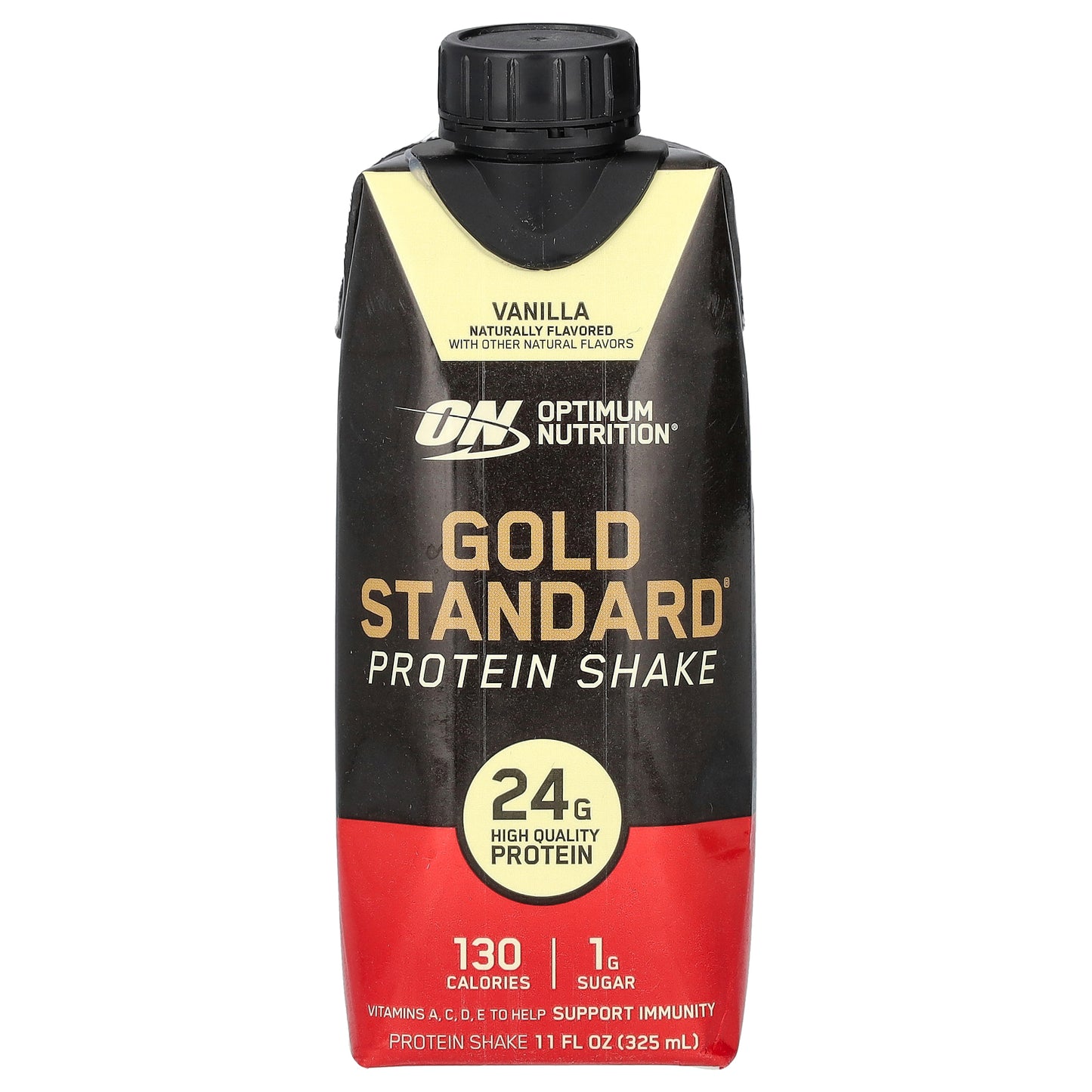 Optimum Nutrition, Gold Standard® Protein Shake, Vanilla, 4 Cartons, 11 fl oz (325 ml) Each