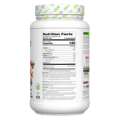 PERFECT Sports, Diesel, Vegan, 100% Plant-Based Protein Blend, Very Berry Splash, 1.5 lb (700 g)