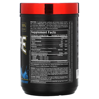 ALLMAX, AMINOCORE™ BCAA, Blue Raspberry, 0.69 lbs (315 g)