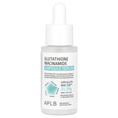 APLB, Glutathione Niacinamide, Ampoule Serum, 1.35 fl oz (40 ml)