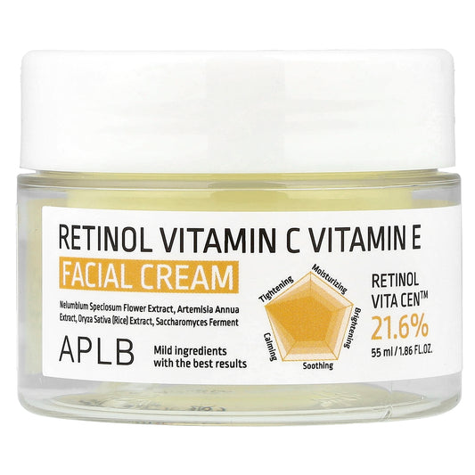 APLB, Retinol Vitamin C, Vitamin E Facial Cream, 1.86 fl oz (55 ml)