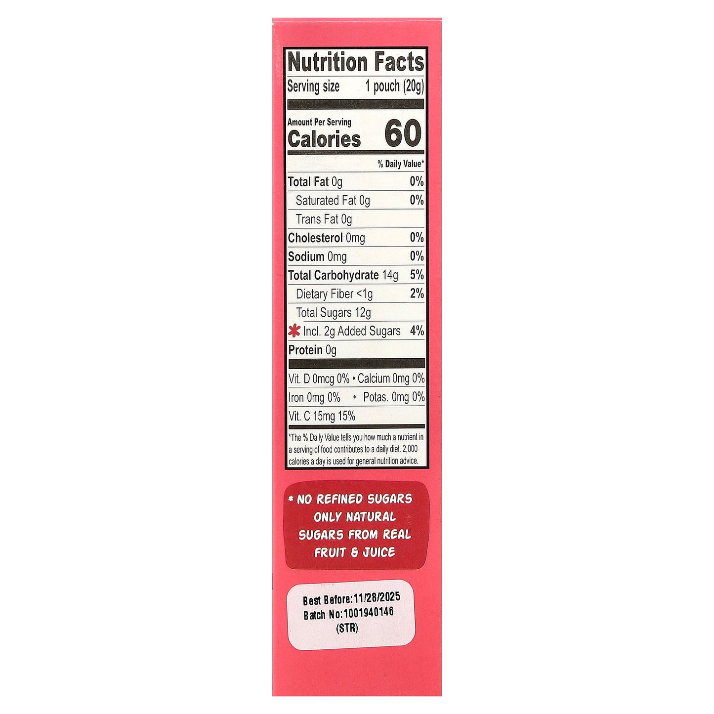 The Froot Thief, Real Fruit Whips, Strawberry, 5 Packs, 0.7 oz (20 g) Each