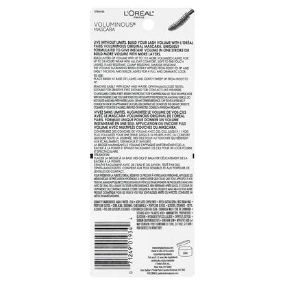 L'Oréal, Voluminous®, Curved Brush Mascara, 340 Black, 0.28 fl oz (8 ml)