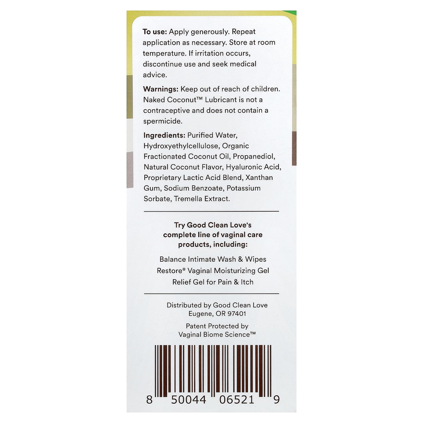 Good Clean Love, Personal Lubricant, Naked Coconut™, 3 fl oz (88 ml)